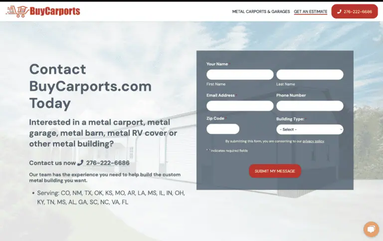 Buycarports new website